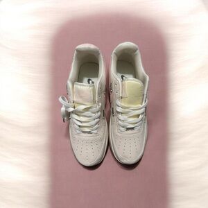 Nike Cream and White Athletic Shoes